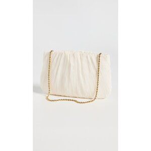 Loeffler Randall Cream Clutch with Gold Chain